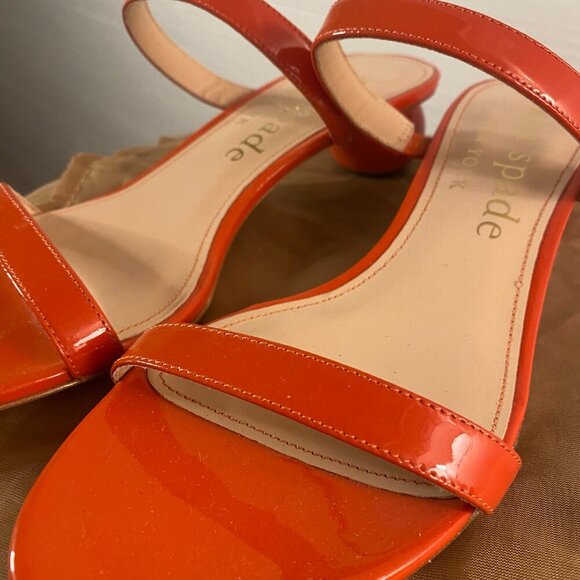 Rare Kate Spade Palm Springs Sandals Size 8.5, Italia Leather, Round Heel - Picture 9 of 10